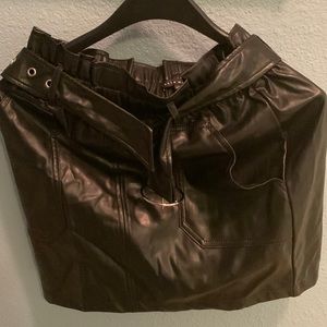 Faux leather skirt